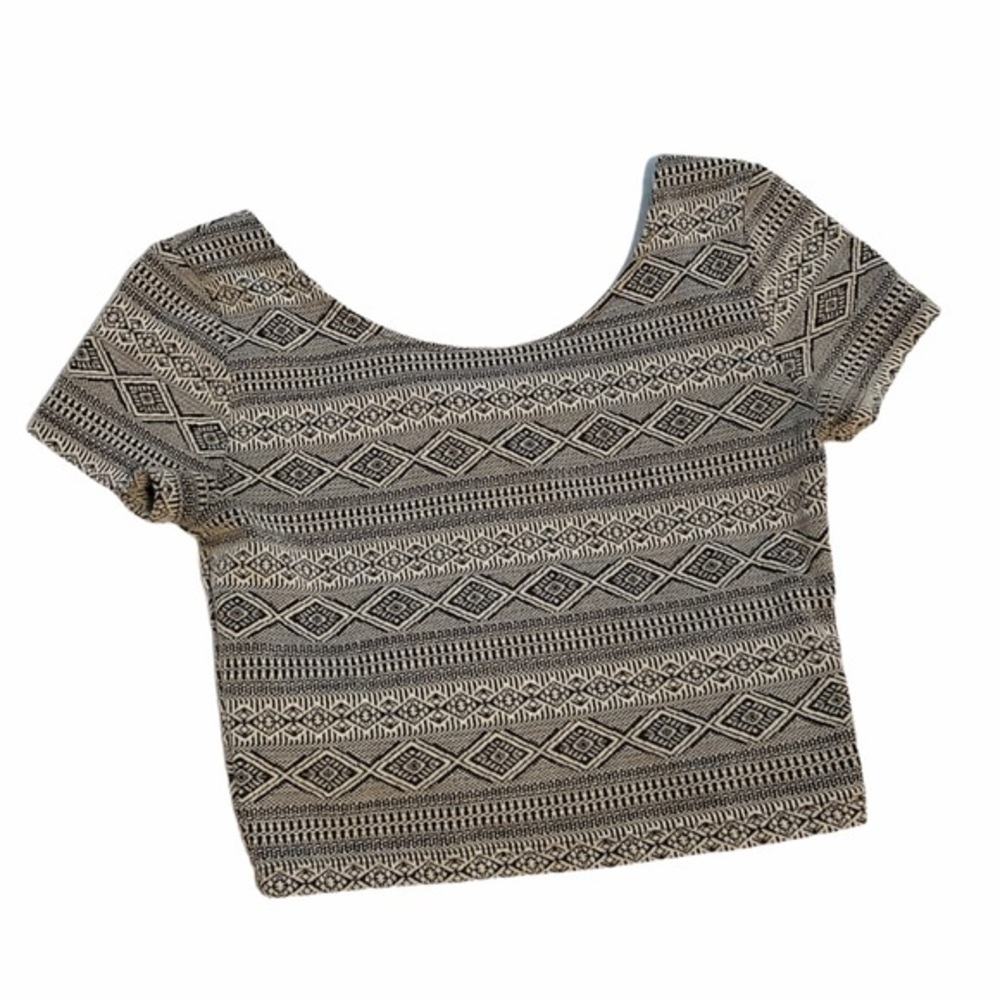 Boho Aztec Print Crop Top